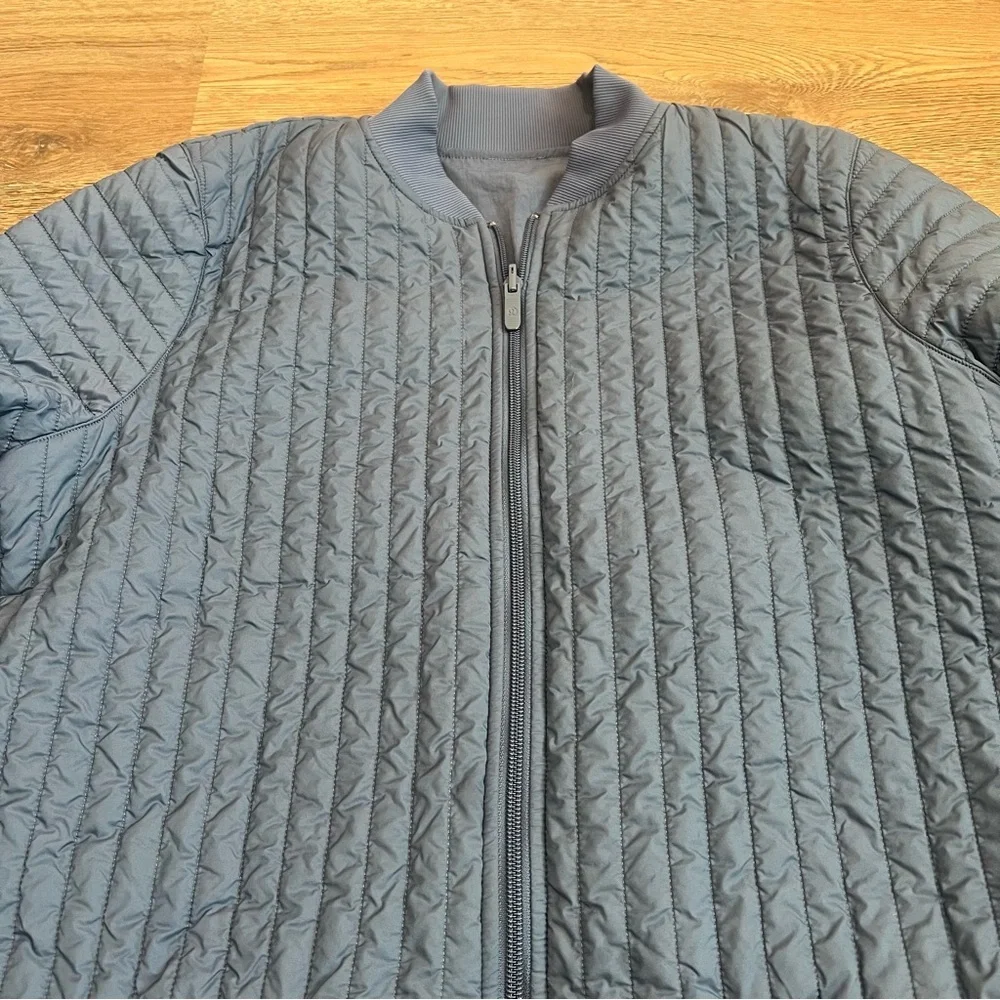 Lululemon Non-Stop Bomber Jacket Reversible Blue Size 10 Athleisure Outdoor